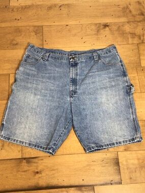 Vintage Wrangler Carpenter Shorts 42 Denim 10” Inseam Workwear Baggy 90s Men